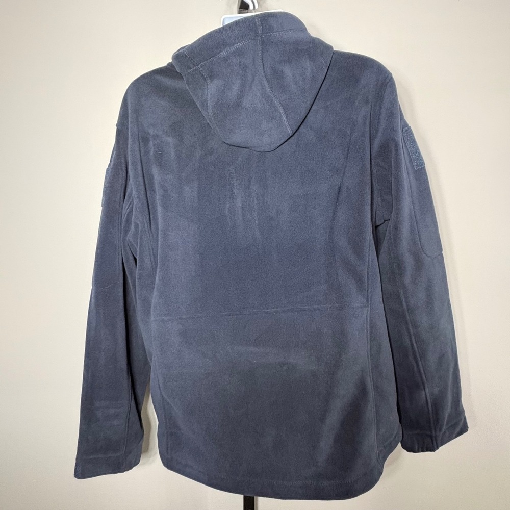 Baerskin Tactical Supply Co Mens Fleece Hoodie Navy Blue Full Zip Jacket Large - Picture 3 of 8